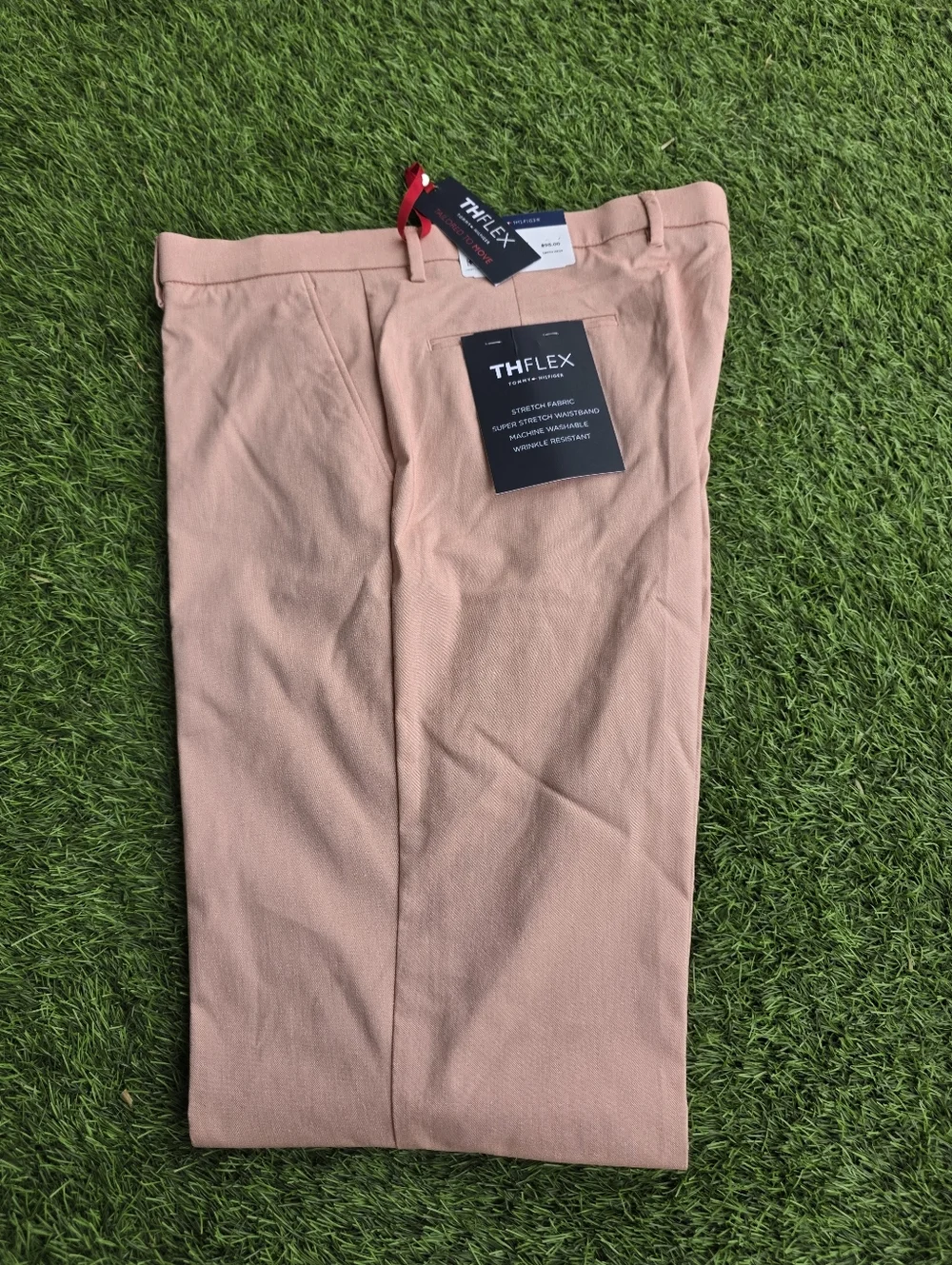 Tommy Hilfiger THFLEX Men's Dress Pants 30x30 Stretch Coral NWT $95 MRSP Career